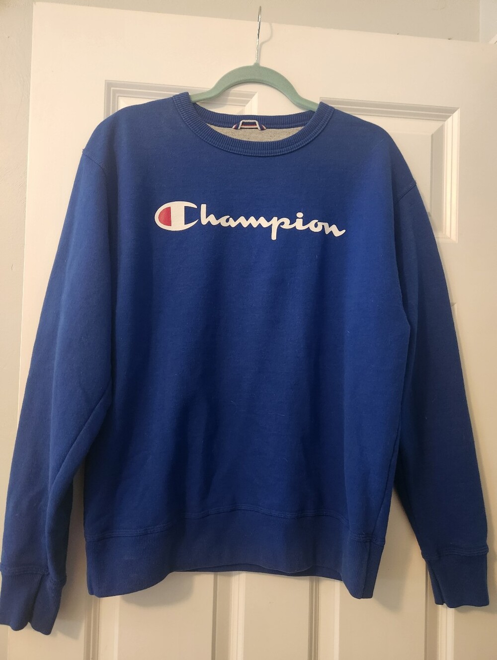 Champion Navy Crewneck Sweatshirt with Script Logo